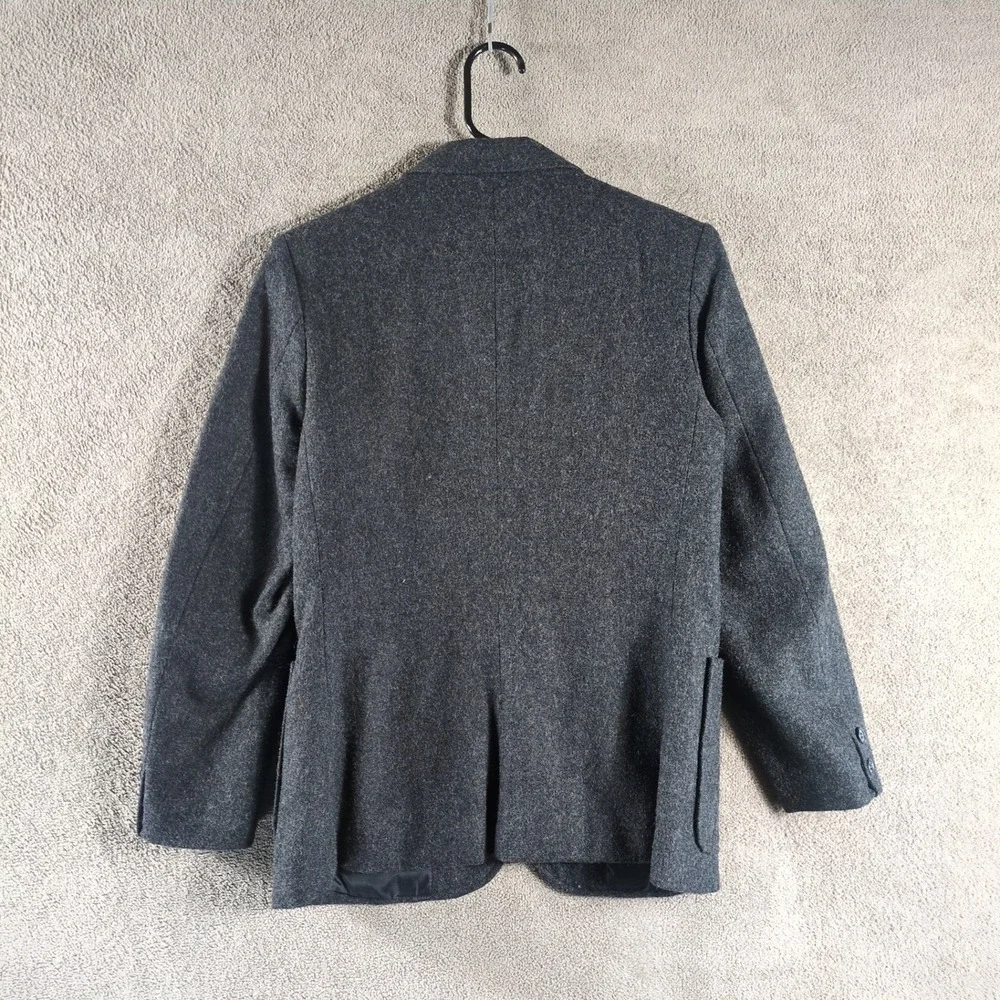 Marsala Fine Fashion Sports Wear Charcoal Gray Wool Blend Blazer Jacket Size 7/8
